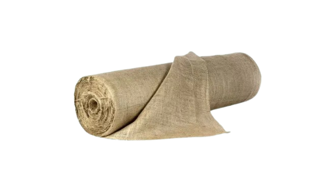 Tecido Hessian de Juta 14oz – Largura 73″, Ourela Real (Exportação Food-Grade)